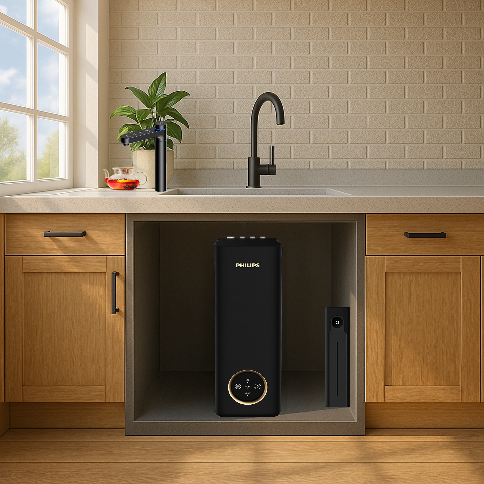 PHILIPS|RO瞬熱廚下型淨水器|RO水通道蛋白膜|智能瞬熱龍頭|AUT9322