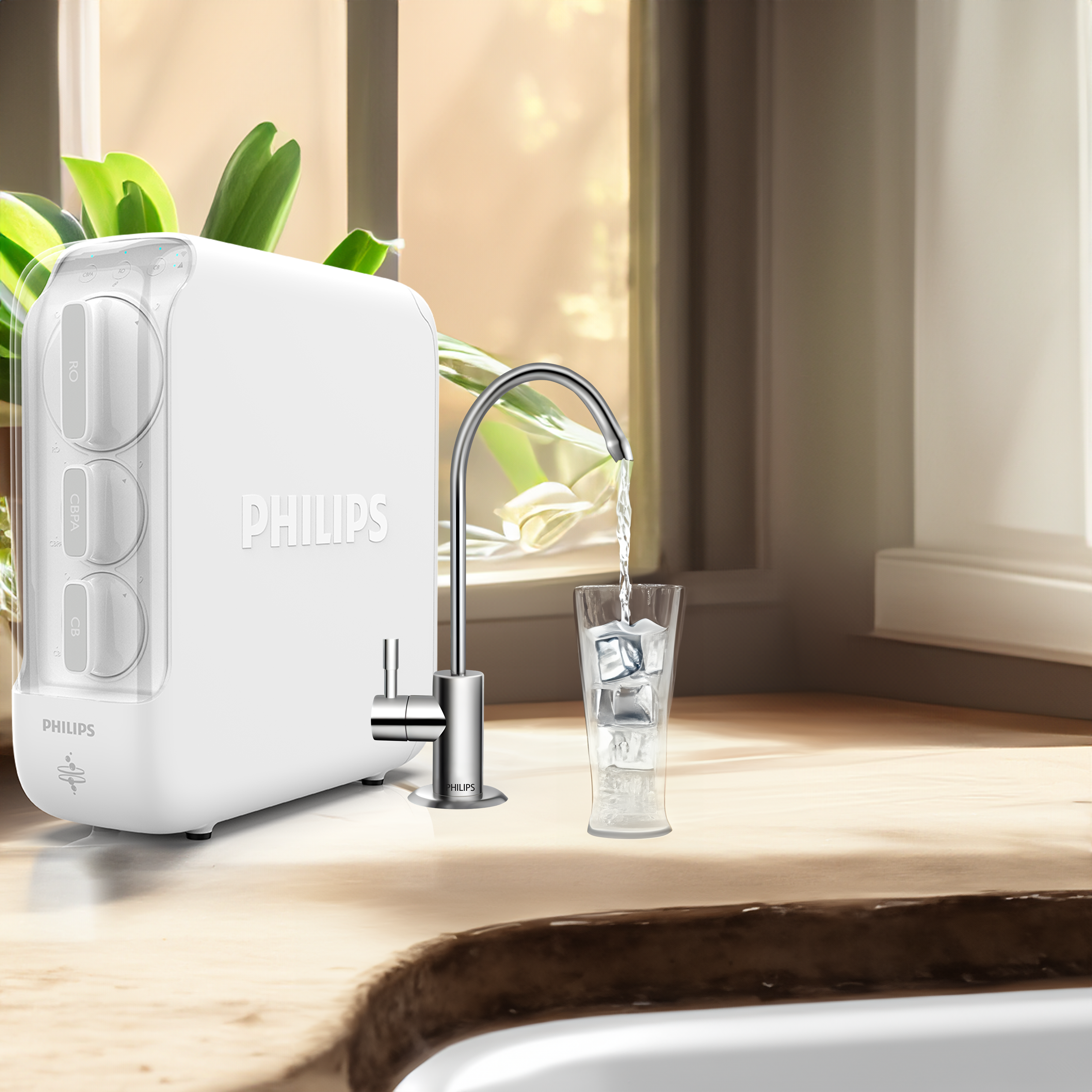 飛利浦 Philips|水通道蛋白膜RO廚下型淨水器|機械式水龍頭|900G|AUT7036