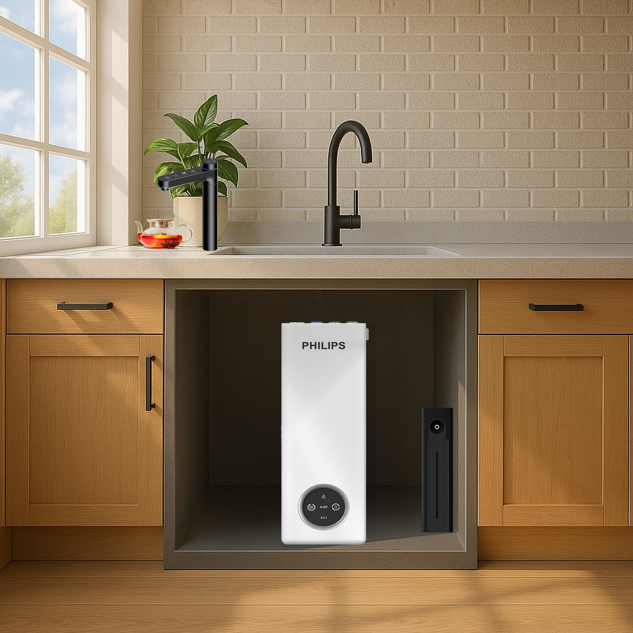 PHILIPS|RO瞬熱廚下型淨水器|RO水通道蛋白膜|智能瞬熱龍頭|AUT9321